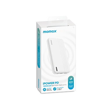 Momax iPower Powerbank 10000mAh - Beyaz 4894222070585