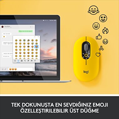 Logitech POP Kablosuz Mouse - Sarı 5099206101654