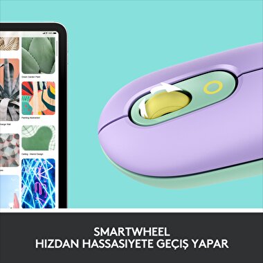 Logitech POP Kablosuz Mouse - Lila 5099206101661