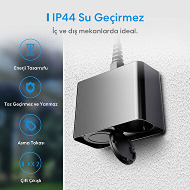 Meross Akıllı Dış Ortam Priz 2li 600358069942