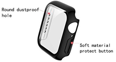 Piili Apple Watch 40mm Siyah Kılıf 6944628920903