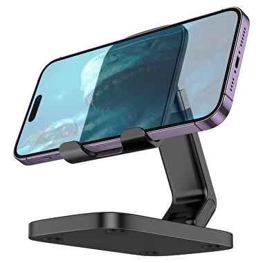 Hoco Blackfish Masaüstü Telefon Tutucu - Siyah 6942007610803