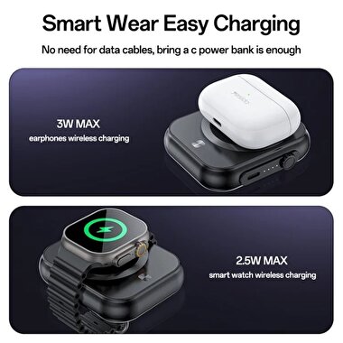 Yesido 3in1 5.000 mAh 15W Magsafe Powerbank-Siyah 6942314403044