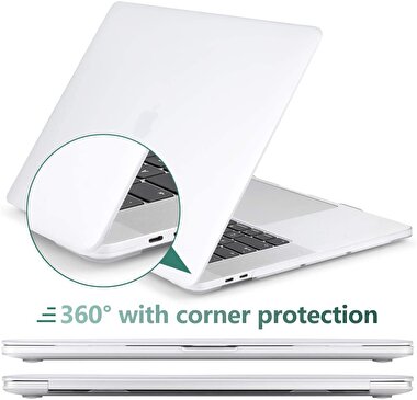 Piili MacBook Pro 16 Hardshell Mat Kapak - Şeffaf 6944629135153