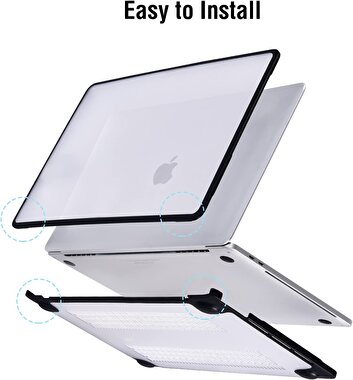 Piili Macbook Pro 13 M2 Mat Hardshell - Şeffaf 6944629149013