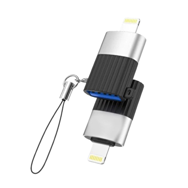 Piili Lightning to Usb Dönüştürücü - Gri 6944629152570