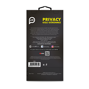 Piili iPhone 15 Pro Max Privacy Ekran Koruyucu 6944629161893
