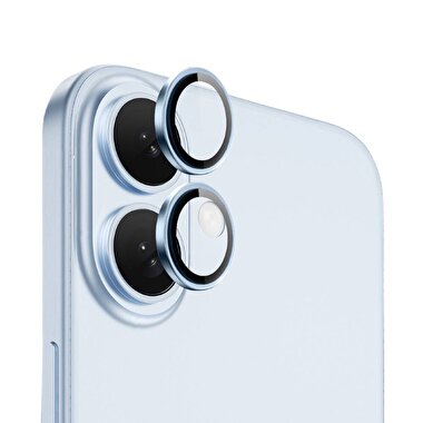Piili iPhone 16/16 Plus Safir Lens Koruyucu Mavi 6944629185714