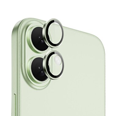Piili iPhone 16/16 Plus Safir Lens Koruyucu Yeşil 6944629185776