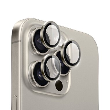 Piili iPhone 16 Pro/16 Pro Max Safir Lens Koruyucu 6944629185851