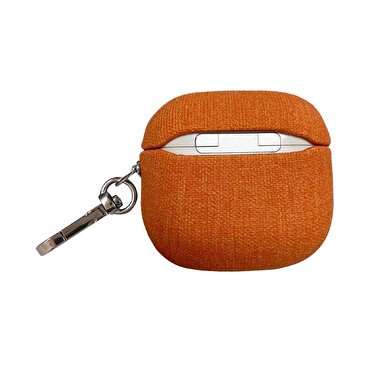 Piili Airpods 4.Nesil Kumaş Case - Turuncu 6944629187497