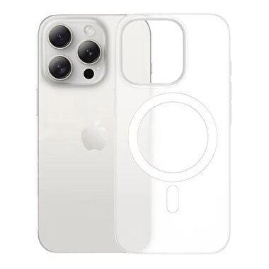 Piili iPhone 16 Pro Max Kılıf Magsafe 0,4mm Beyaz 6944629190619