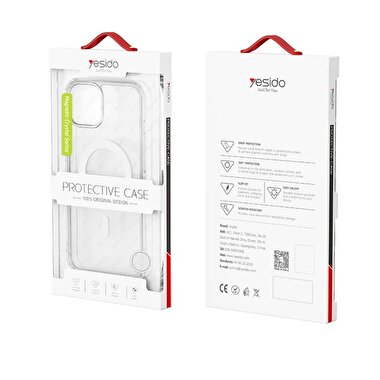 Yesido iPhone 15 Pro Max Magsafe Kapak - Şeffaf 6971050267085