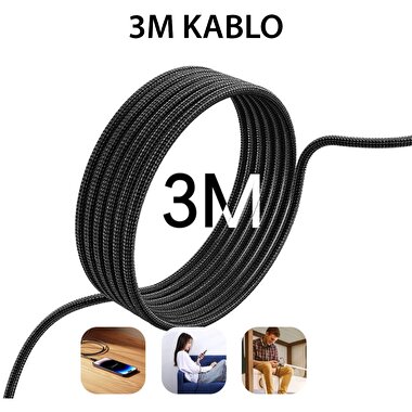 Yesido 3M 27W Type-C to Lightning Hızlı Şarj Kablo 6971050268839