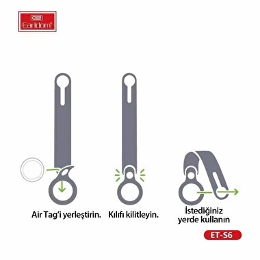 Earldom Silikon Airtag Kılıfı - Beyaz 6973965931150