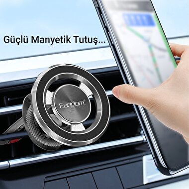 Earldom Manyetik Magsafe Araç Tutucu - Siyah 6973965935684