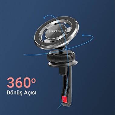 Earldom Manyetik Magsafe Araç Tutucu - Siyah 6973965935684