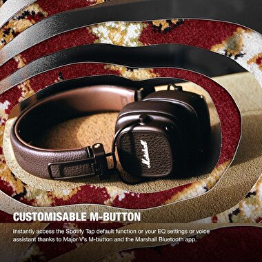 Marshall Major V Bluetooth Kulaküstü Kulaklık, Brown 7340055401128