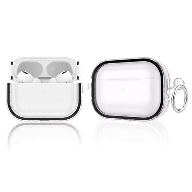 Movenchy Airpods Pro 2 Shiny Şeffaf Kılıf - Siyah 8683140681753