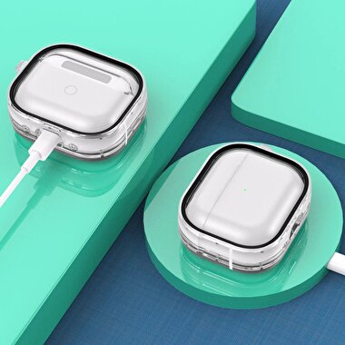 Movenchy Airpods Pro 2 Shiny Şeffaf Kılıf - Siyah 8683140681753