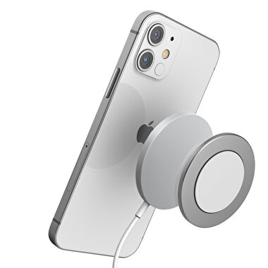 Buff Magsafe Wall Holder Telefon Tutucu - Gümüş 8683548211675