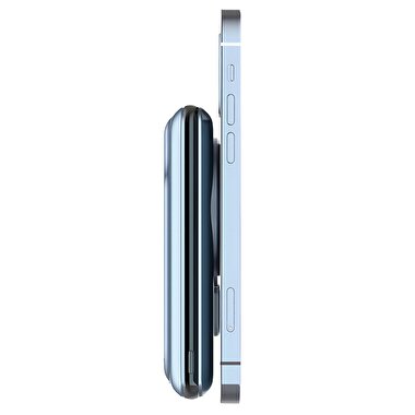 Buff 10000mAh Magsafe Ekranlı Powerbank - Mavi 8683548216779