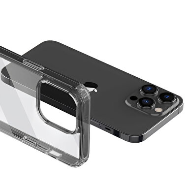 Buff iPhone 15 Pro Air Hybrid Kılıf Smoke Black 8683548217042