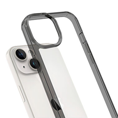 Buff iPhone 15 Plus Air Hybrid Kılıf Smoke Black 8683548217066