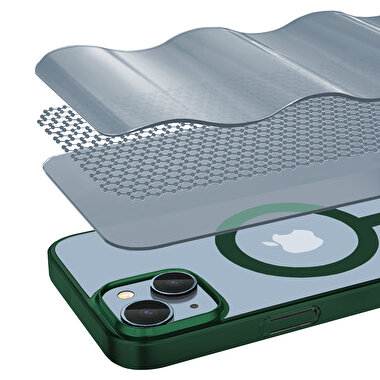 Buff iPhone 15 MagSafe Slim Fit Kılıf Dark Green 8683548218100