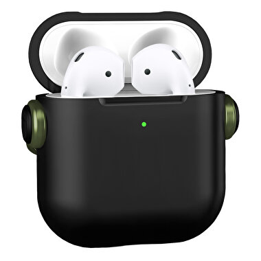 Buff Airpods 2 DjPods Kılıf Black-Dark Green 8683548218339