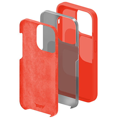 Buff iPhone 15 Pro Rubber Fit Kılıf Nectarine 8683548218605