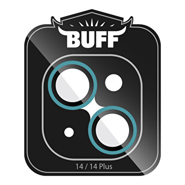Buff iPhone 14/Plus Neon Metal Lens Koruyucu-Mavi 8683548219336