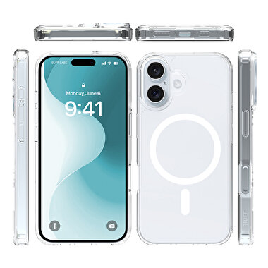 Buff iPhone 16 Magsafe Air Hybrid Şeffaf Kılıf 8684387701686