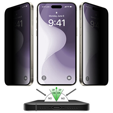 Buff iPhone 16 Plus Privacy EasyFit Ekran Koruyucu 8684387702133