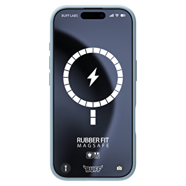 Buff iPhone 16 Pro Magsafe Rubber Fit Kılıf Mavi 8684387702300