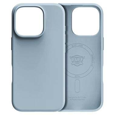 Buff iPhone 16 Pro Magsafe Rubber Fit Kılıf Mavi 8684387702300