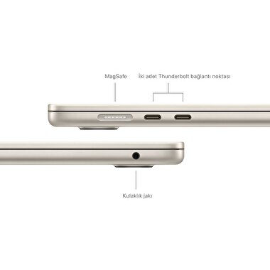 Teşhir - Apple MacBook Air 15' M3 Çip 8 Çekirdekli CPU 10 Çekirdekli GPU 16GB Bellek 256GB SSD Yıldız Işığı  MC9F4TU/A