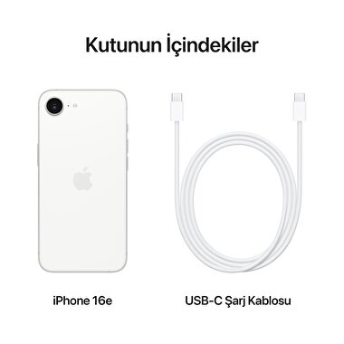 iPhone 16e 128GB Beyaz MD1R4TU/A