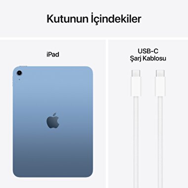 Apple iPad A16 Wi-Fi 512GB - Mavi MD4Y4TU/A