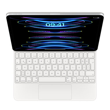 Teşhir - Apple 11 inç iPad Pro (4. nesil) ve iPad Air (5. nesil) için Magic Keyboard - Türkçe Q Klavye - Beyaz MJQJ3TQ/A
