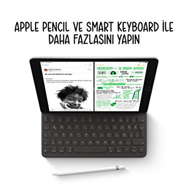 Apple iPad 10.2" Wi-Fi + Cellular 256GB - Gümüş  MK4H3TU/A