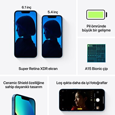 Apple iPhone 13 256GB Mavi  MLQA3TU/A