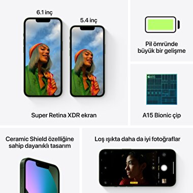 Apple iPhone 13 128GB Yeşil  MNGK3TU/A