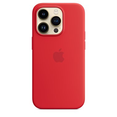 iPhone 14 Pro için MagSafe özellikli Silikon Kılıf - (PRODUCT)RED MPTG3ZM/A