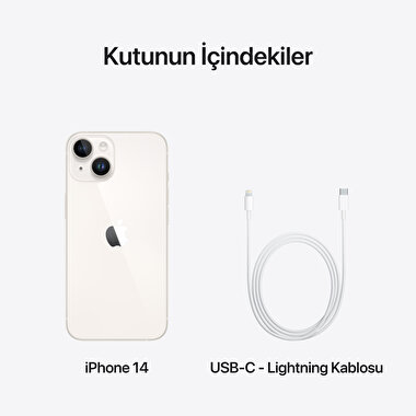 Apple iPhone 14 128GB Yıldız Işığı  MPUR3TU/A