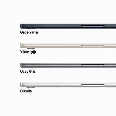 15 inç MacBook Air M2 çip 8 Çekirdekli CPU ve 10 çekirdekli GPU 256GB - Yıldız Işığı MQKU3TU/A