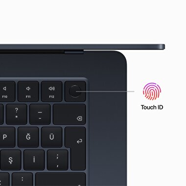 15 inç MacBook Air M2 çip 8 Çekirdekli CPU ve 10 çekirdekli GPU 512GB - Gece Yarısı MQKX3TU/A