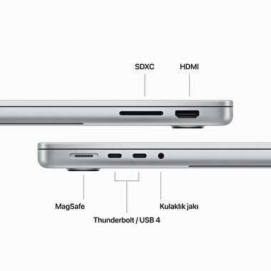 MacBook Pro 14 inc M3 8CPU 10GPU 8GB 1TB Gümüş  MR7K3TU/A