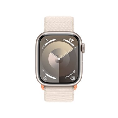 Apple Watch Series 9 GPS 41mm Yıldız Işığı Alüminyum Kasa ve Yıldız Işığı Spor Loop  MR8V3TU/A
