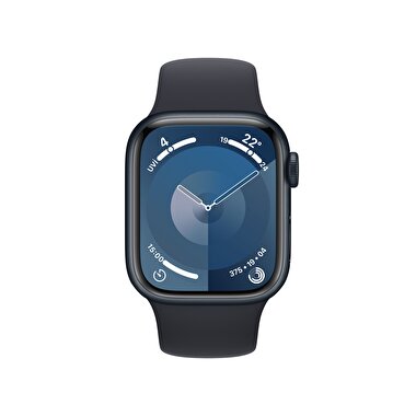 Apple Watch Series 9 GPS 41mm Gece Yarısı Alüminyum Kasa ve Gece Yarısı Spor Kordon - M/L  MR8X3TU/A